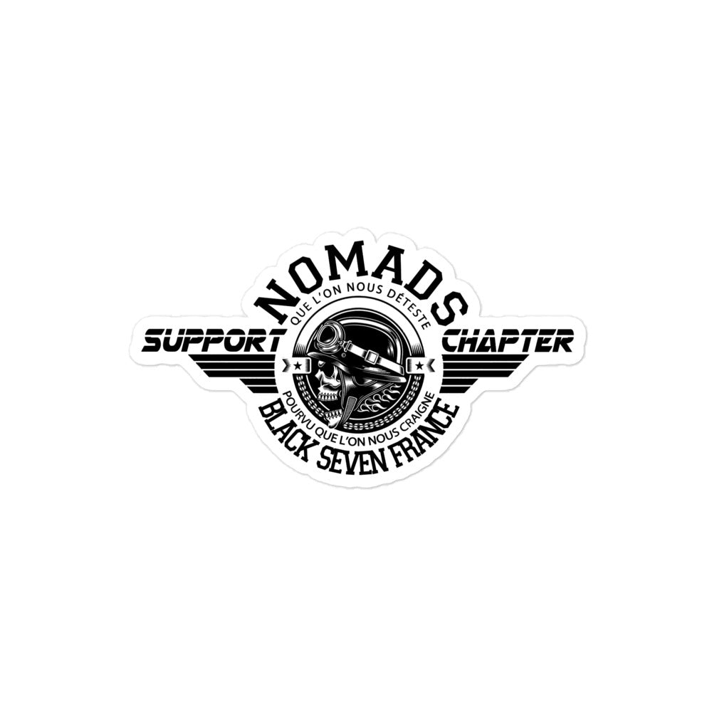 Autocollant découpé à la forme « Support Nomads Chapter »