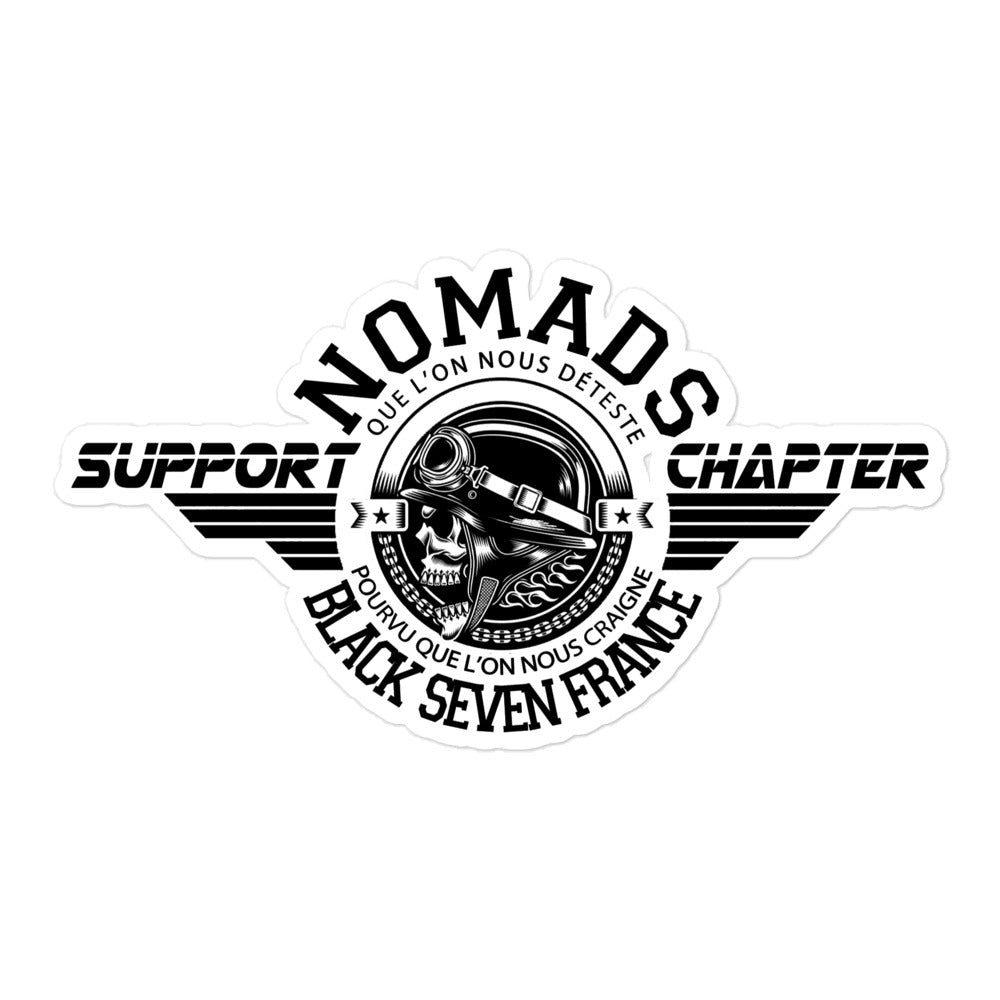 Autocollant découpé à la forme « Support Nomads Chapter »