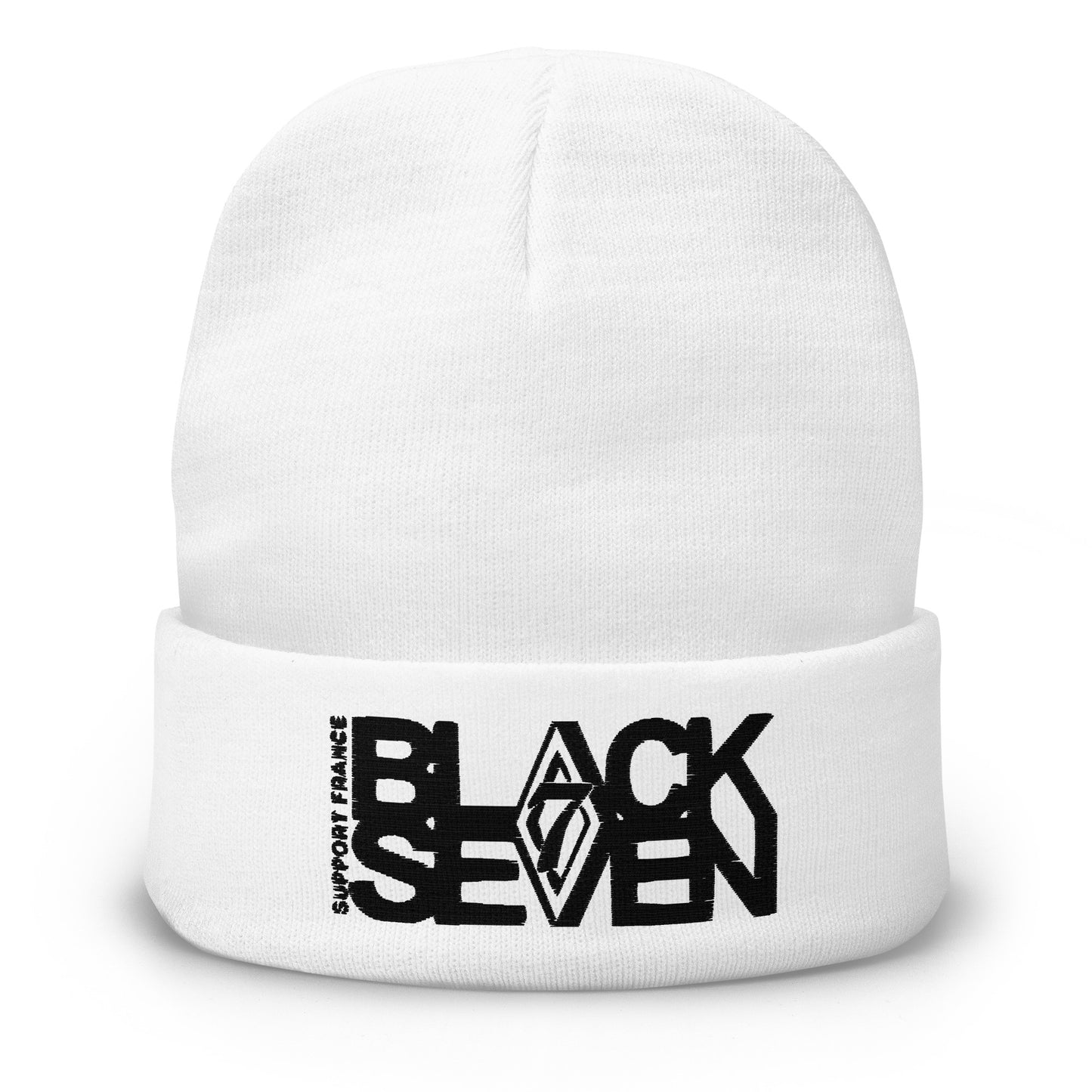 Bonnet brodé « Support Black Seven France »