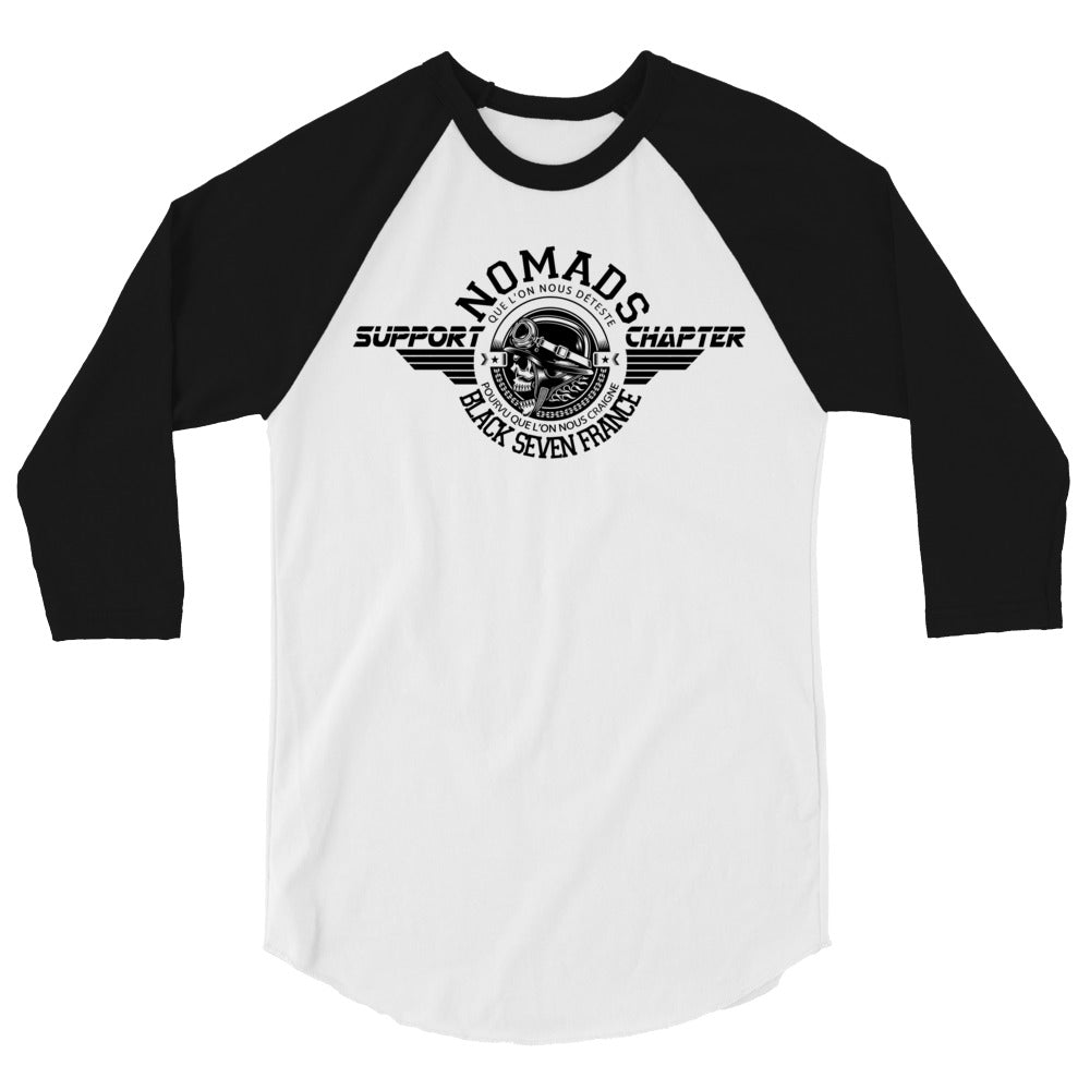 T-shirt Raglan à Manches 3/4 « Support Nomads Chapter »